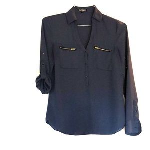 Express XS blue blouse